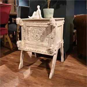 Eastern Inspired Wooden Bedside Chest